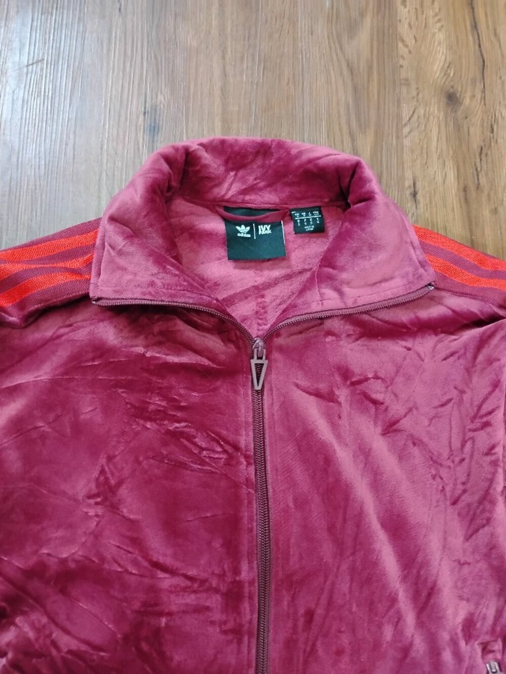 Adidas X Ivy Park Velour Track Jacket Cherrywood